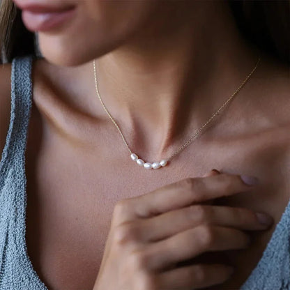 Dainty Beaded Chain Choker Necklace