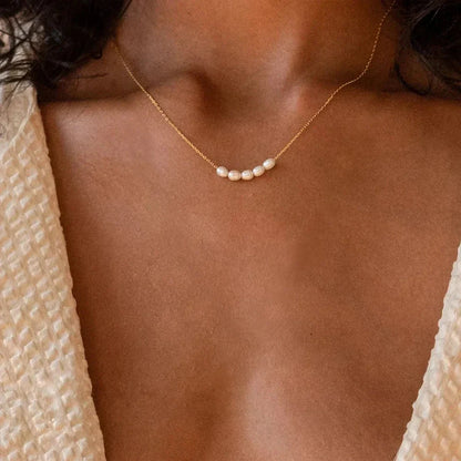 Dainty Beaded Chain Choker Necklace