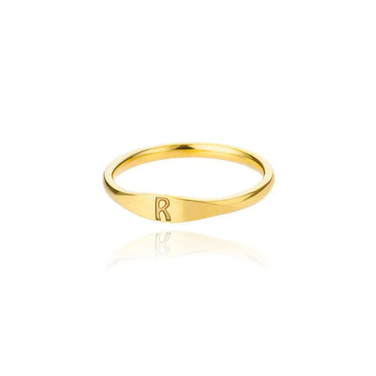 Dainty Thin Monogram Ring