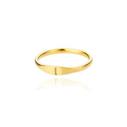 Dainty Thin Monogram Letter Ring