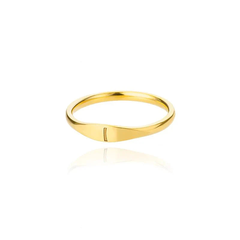 Dainty Thin Monogram Ring