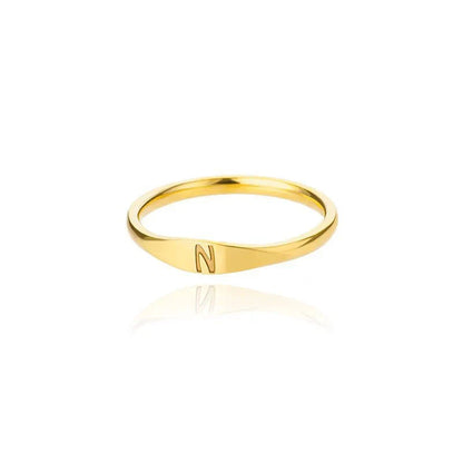 Dainty Thin Monogram Ring