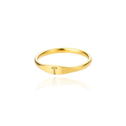 Dainty Thin Monogram Ring