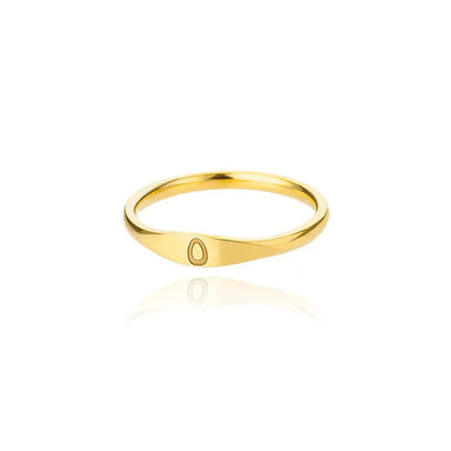 Dainty Thin Monogram Letter Ring