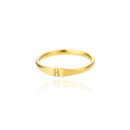 Dainty Thin Monogram Ring