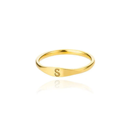 Dainty Thin Monogram Ring