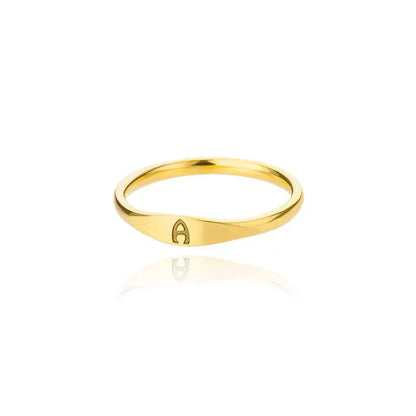 Dainty Thin Monogram Ring