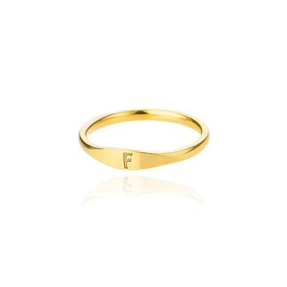 Dainty Thin Monogram Ring
