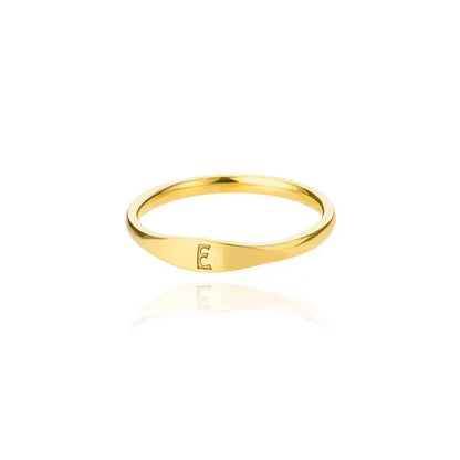 Dainty Thin Monogram Letter Ring