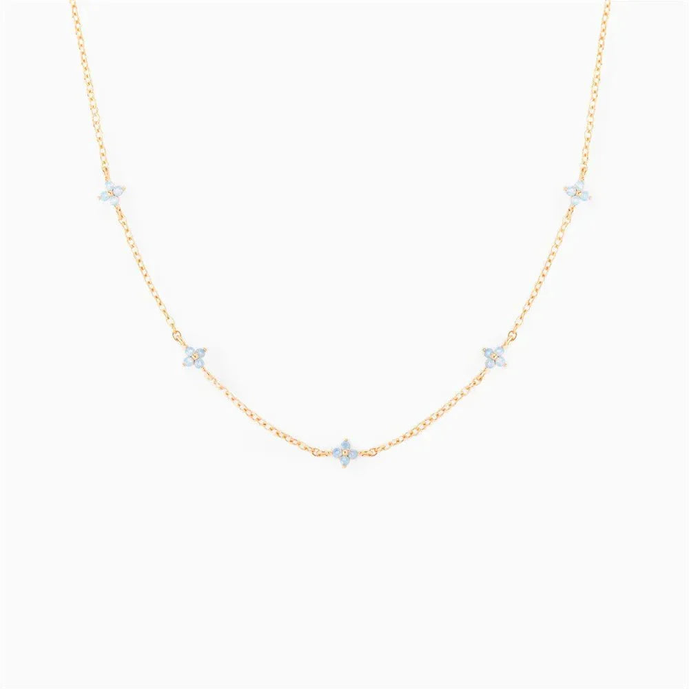 Dainty Tiny Flower Chain Necklace