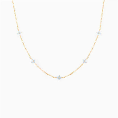 Dainty Tiny Flower Chain Necklace