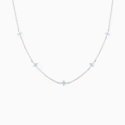 Dainty Tiny Flower Chain Necklace