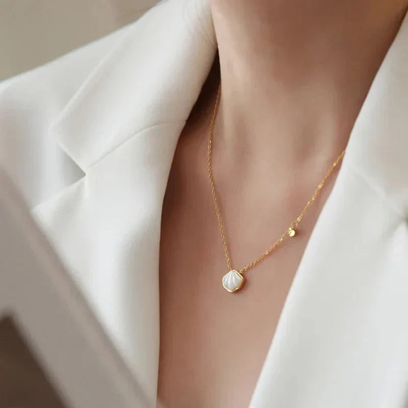 Stunning Coastal Shell Drop Necklace