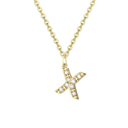 Dainty Initial Pendant Chain Necklace