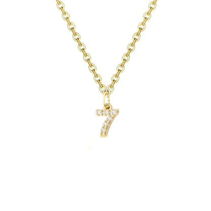 Dainty Initial Letter Pendant Necklace Chain