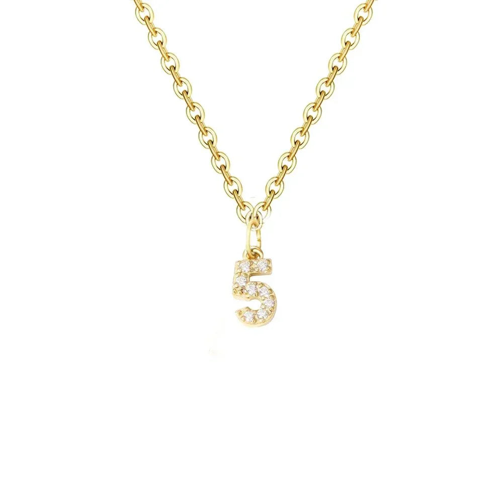 Dainty Initial Letter Pendant Necklace Chain