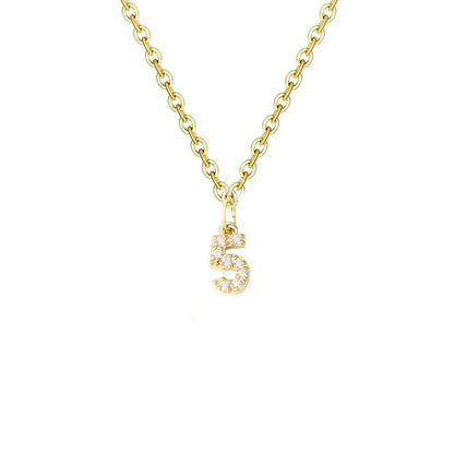 Dainty Initial Pendant Chain Necklace