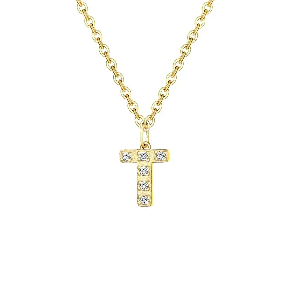 Dainty Initial Pendant Chain Necklace