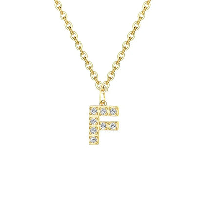 Dainty Initial Letter Pendant Necklace Chain