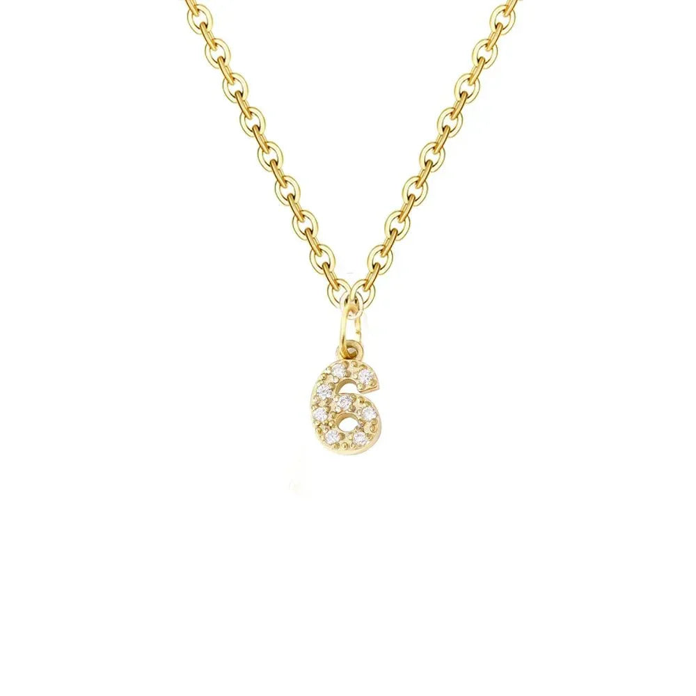 Dainty Initial Pendant Chain Necklace