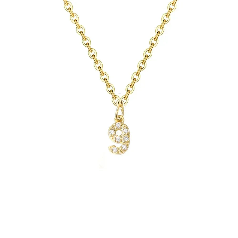 Dainty Initial Pendant Chain Necklace