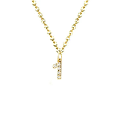 Dainty Initial Pendant Chain Necklace