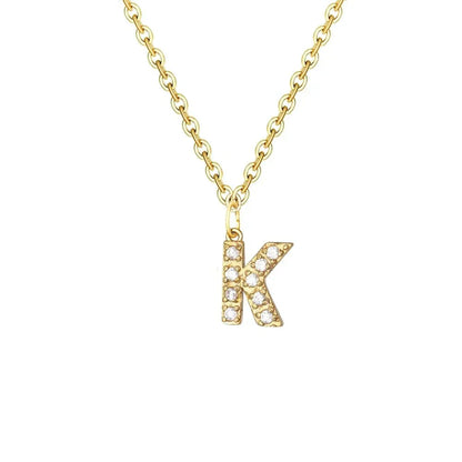 Dainty Initial Pendant Chain Necklace