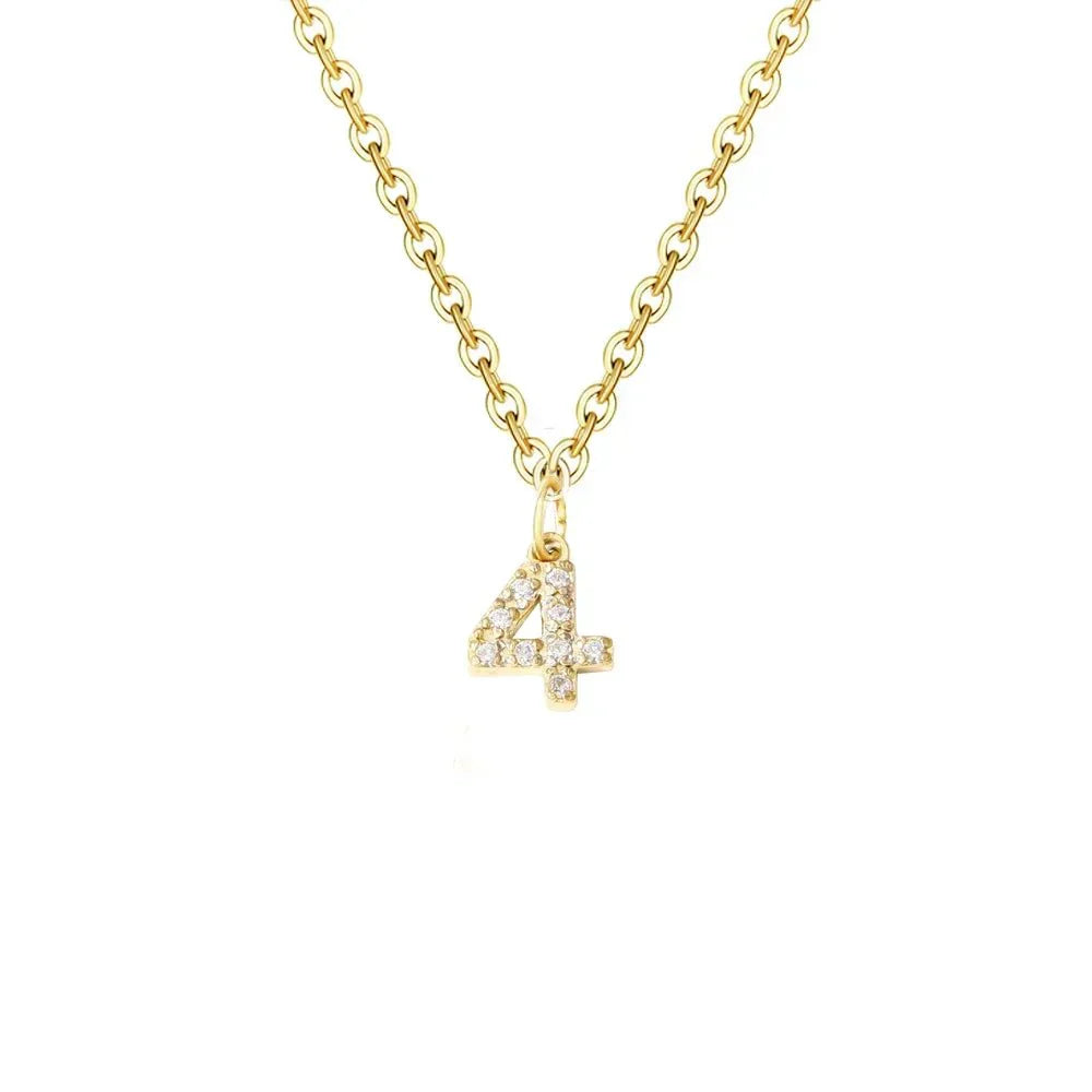 Dainty Initial Letter Pendant Necklace Chain