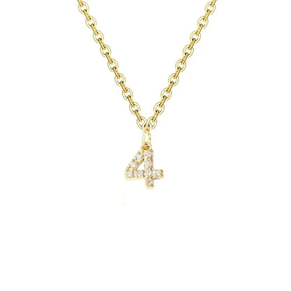 Dainty Initial Letter Pendant Necklace Chain