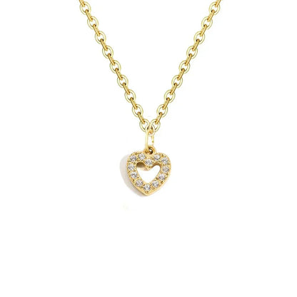 Dainty Initial Pendant Chain Necklace
