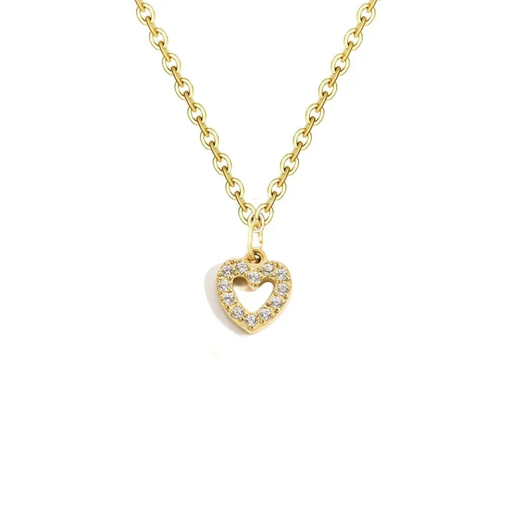 Dainty Initial Letter Pendant Necklace Chain