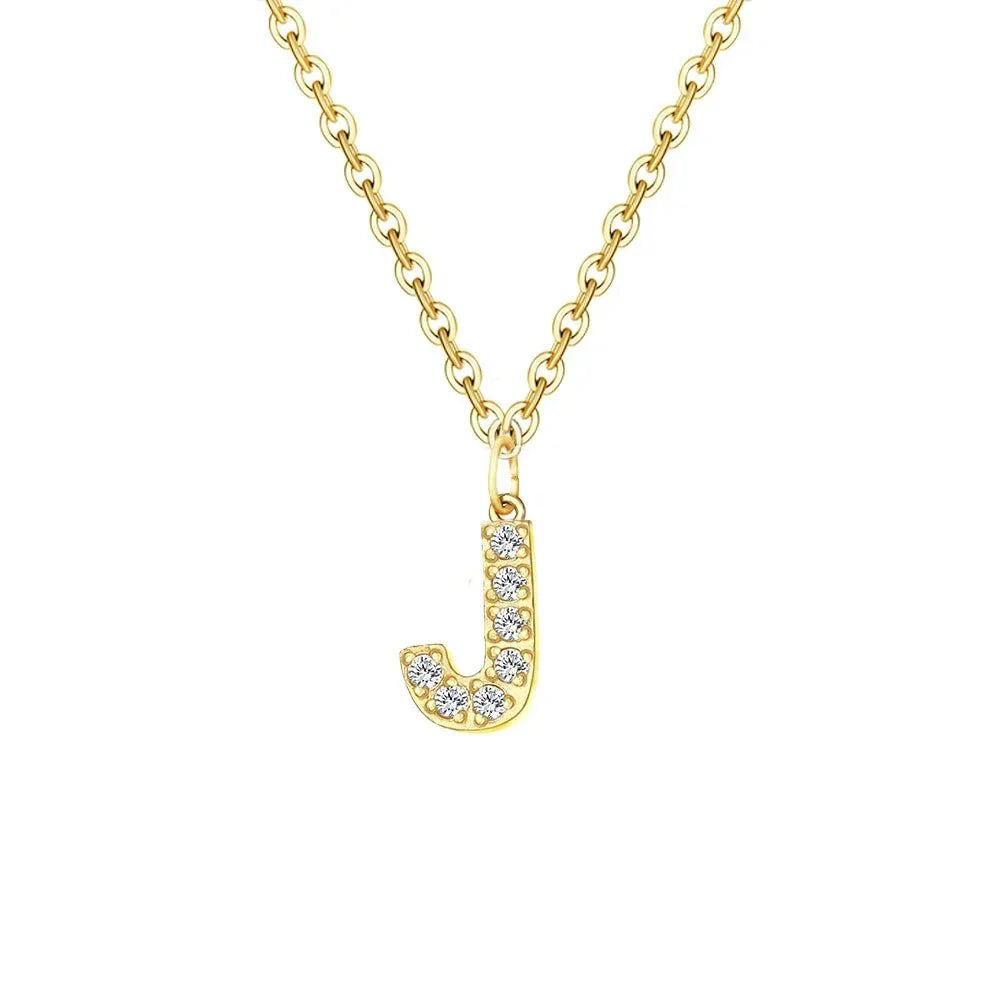 Dainty Initial Pendant Chain Necklace