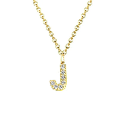 Dainty Initial Pendant Chain Necklace