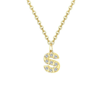 Dainty Initial Pendant Chain Necklace