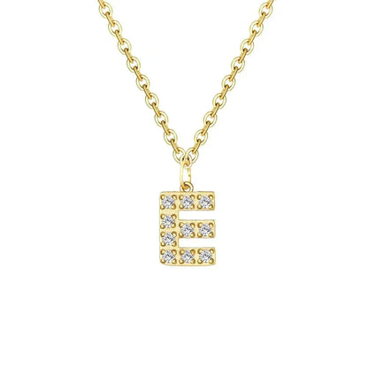 Dainty Initial Pendant Chain Necklace