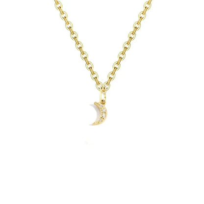 Dainty Initial Letter Pendant Necklace Chain