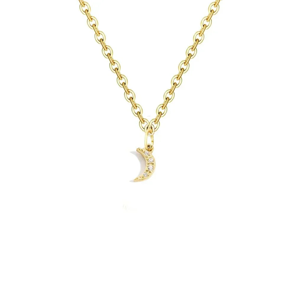 Dainty Initial Pendant Chain Necklace