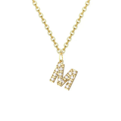 Dainty Initial Pendant Chain Necklace