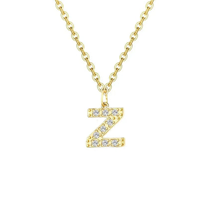 Dainty Initial Pendant Chain Necklace
