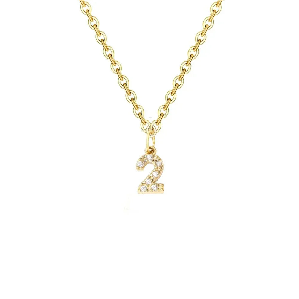 Dainty Initial Letter Pendant Necklace Chain