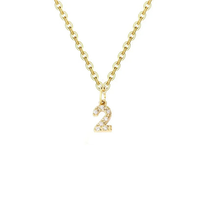 Dainty Initial Letter Pendant Necklace Chain