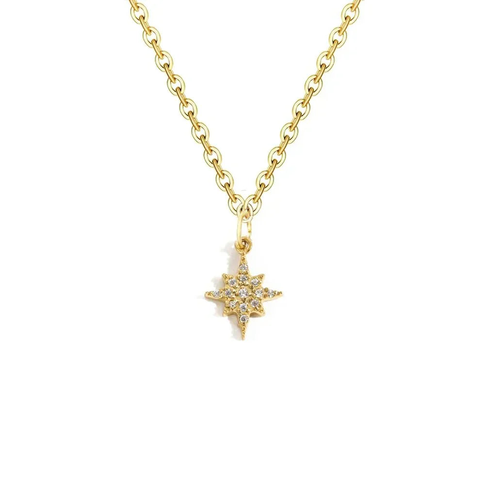 Dainty Initial Letter Pendant Necklace Chain