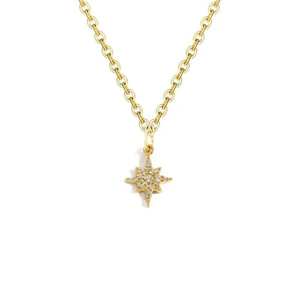 Dainty Initial Letter Pendant Necklace Chain