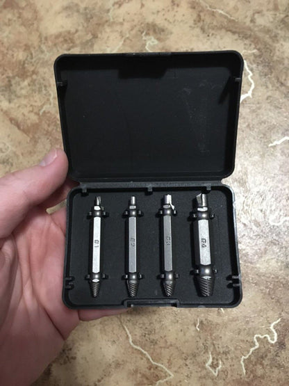 Easy Out Broken Screw Extractor Drill Bit Set