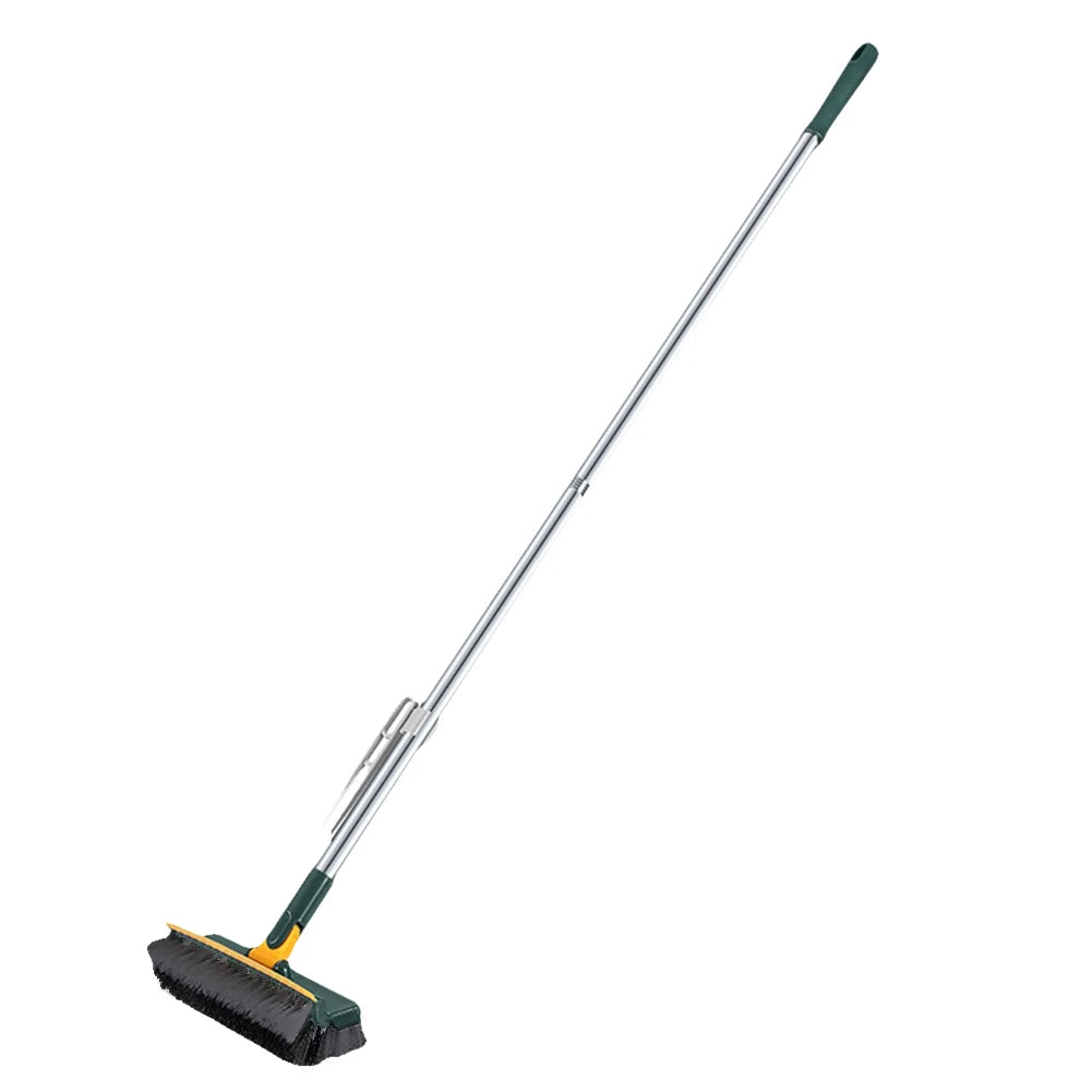 Heavy Duty Floor Scrub Brush with Hard Bristles and Scraper