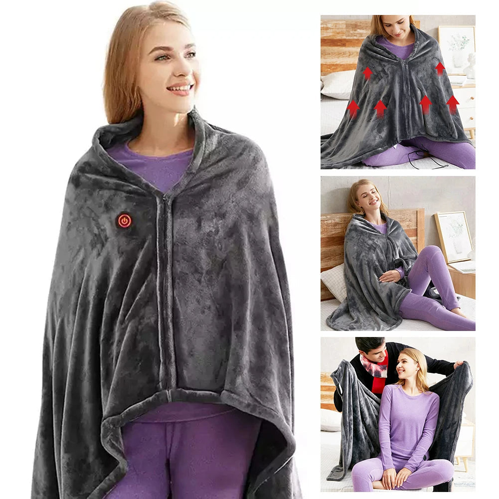 Cozy Electric Throw Blanket with 3 Heat Settings - Luxicro