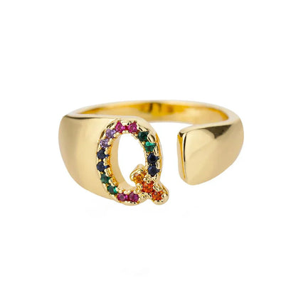 Custom Engraved Initial Silver Ring