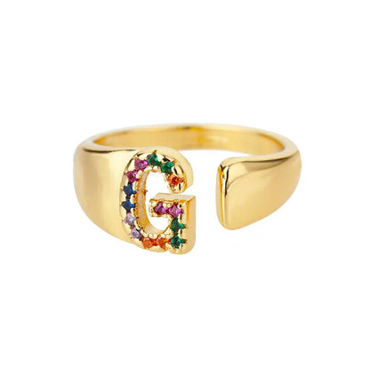 Custom Engraved Initial Silver Ring