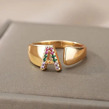 Custom Engraved Initial Silver Ring