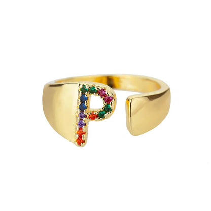 Custom Engraved Initial Silver Ring
